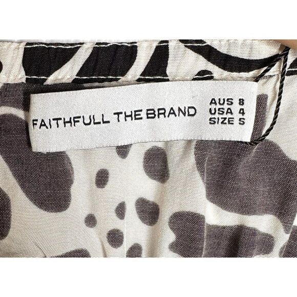 Faithfull The Brand X Revolve Amika Mini Dress, Sidra Floral Print Ecru, US 4/S - Picture 4 of 10